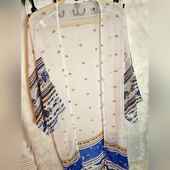 Mediterranean Goddess Flowing Kimono/Cover Up (NWOT) - Picture 2 of 7